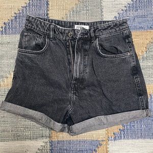 Women’s High Waisted Black Jean Shorts